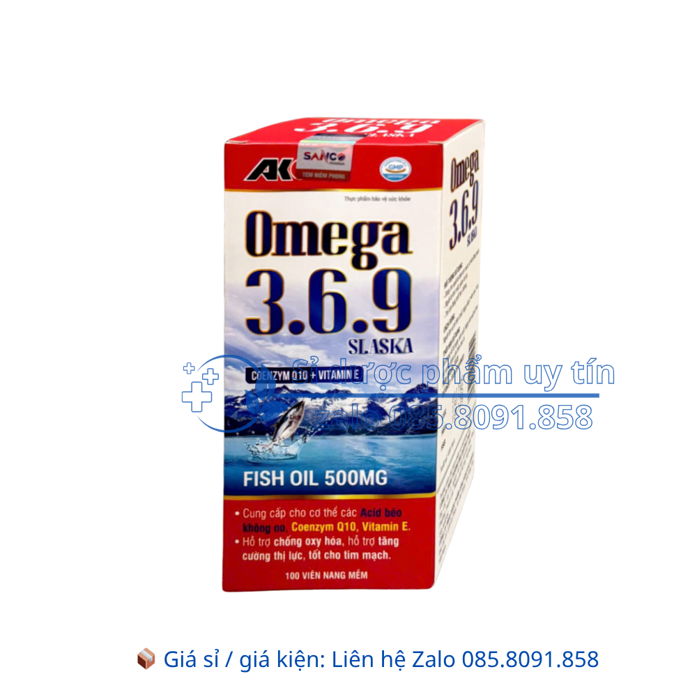 Viên uống Omega 3.6.9 Slaska giúp tăng cường thị lực, tốt cho tim mạch hộp 100 viên