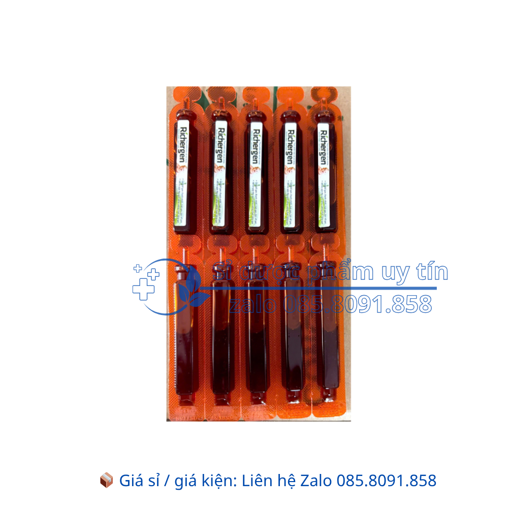 Siro Richergen Thanh Nhiệt - Mát Gan giúp bổ gan, thanh nhiệt, mát gan, bảo vệ gan hộp 20 ống