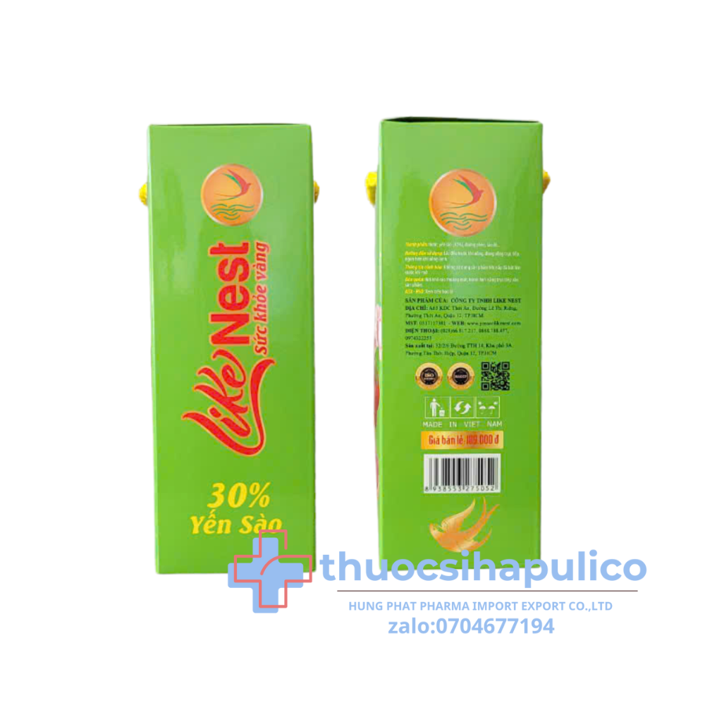 Yến Sào Táo Đỏ  Like Nest giúp ăn ngủ ngon, tăng sức khoẻ hộp 6 hũ