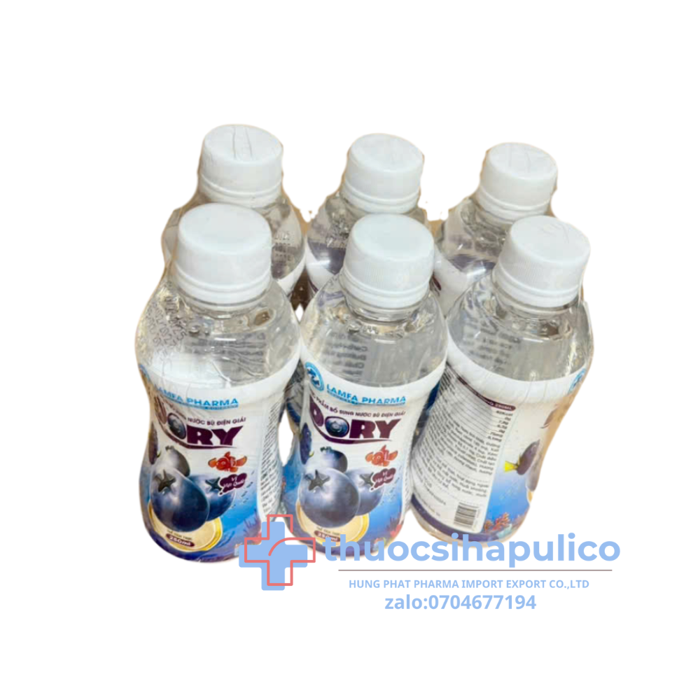 Bù nước điện giải Dory vị việt quất giúp bù nước điện giải lốc 6 chai