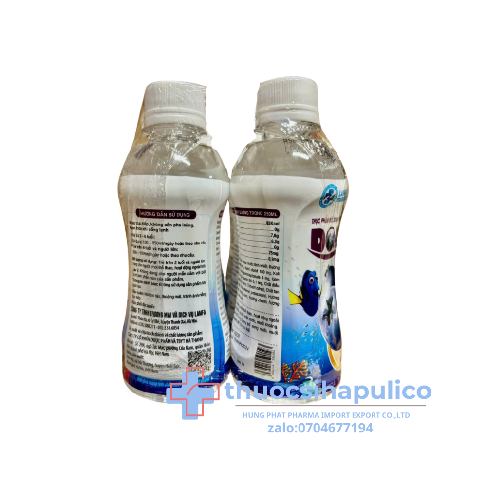 Bù nước điện giải Dory vị việt quất giúp bù nước điện giải lốc 6 chai