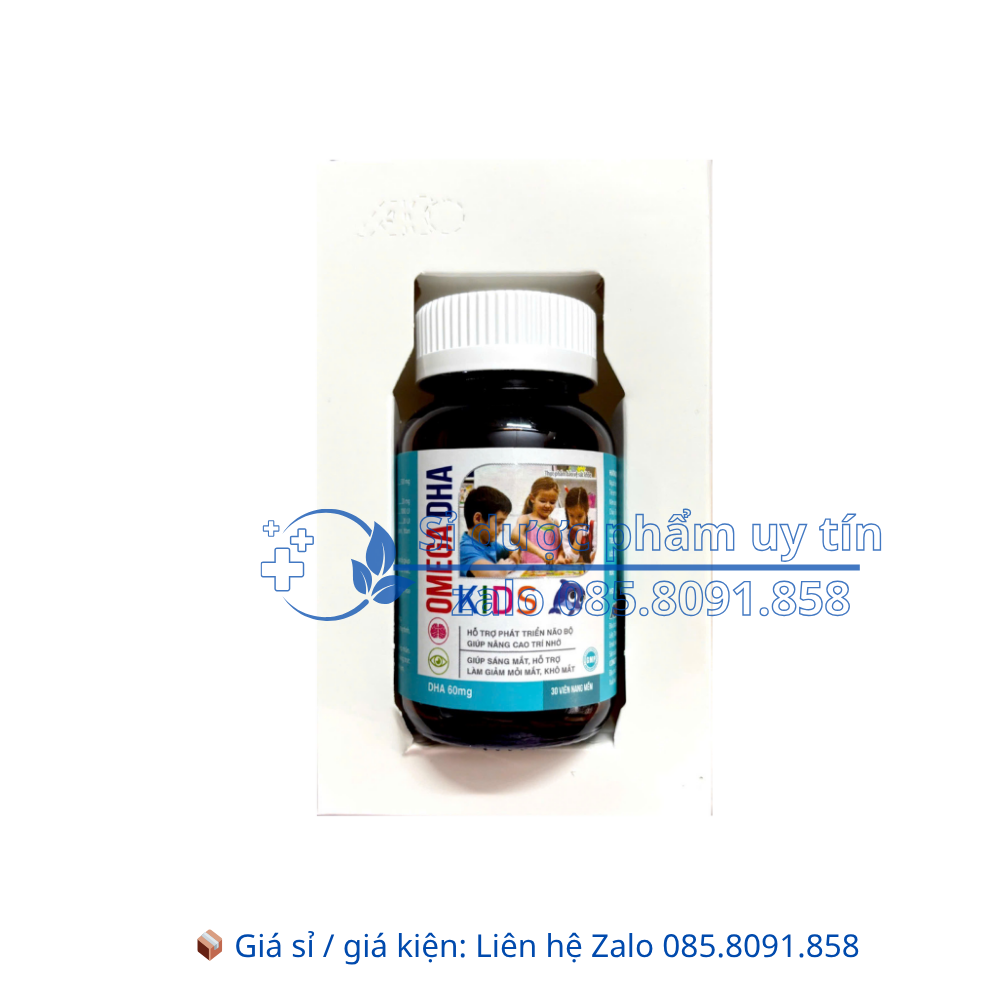 Viên uống Omega DHA Kids giúp phát triển não bộ giúp nâng cao trí nhớ, giúp sáng mắt hộp 30 viên