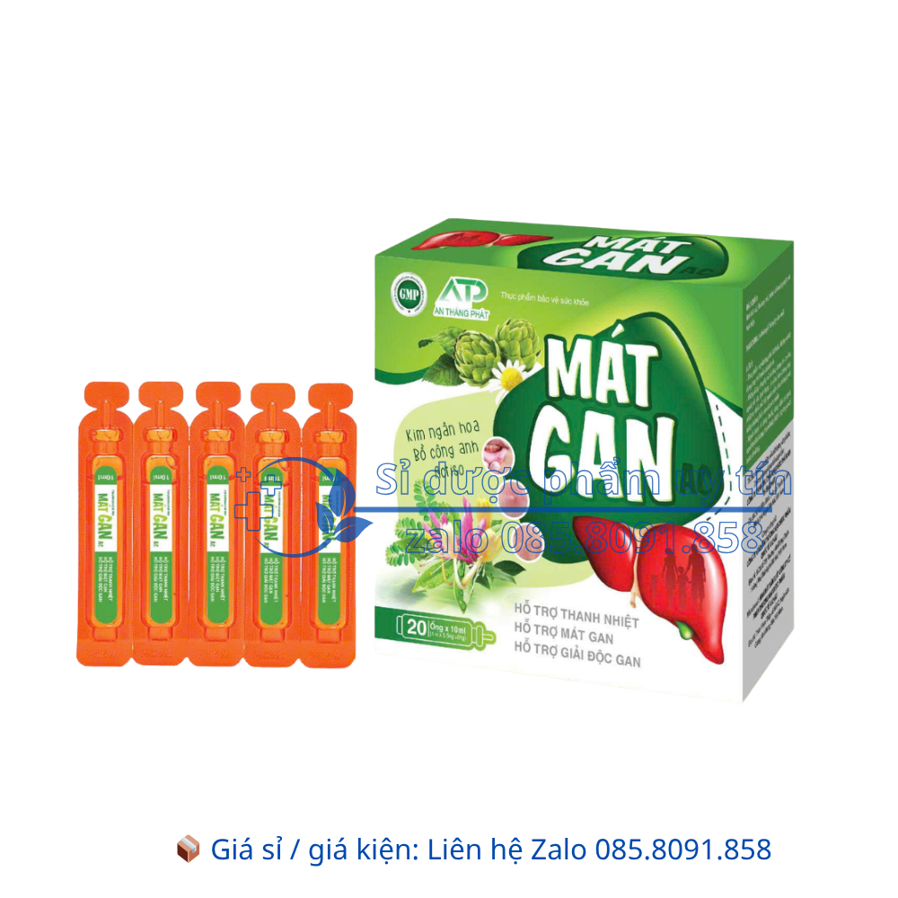 Siro Mát Gan AC An Thắng Phát giúp thanh nhiệt, mát gan, giải độc gan hộp 20 ống