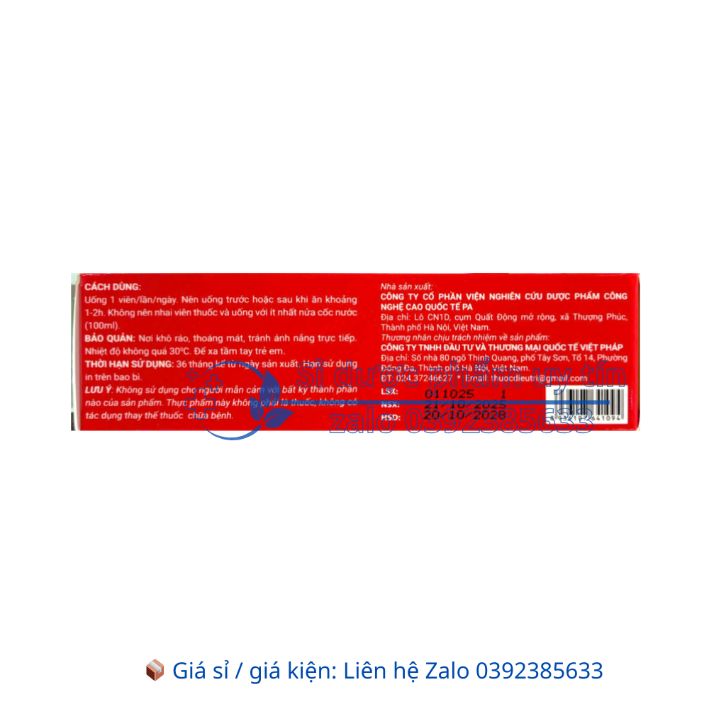 Viên uống Sắt Folic Extra giúp bổ sung sắt, acid folic và vitamin hộp 30 viên