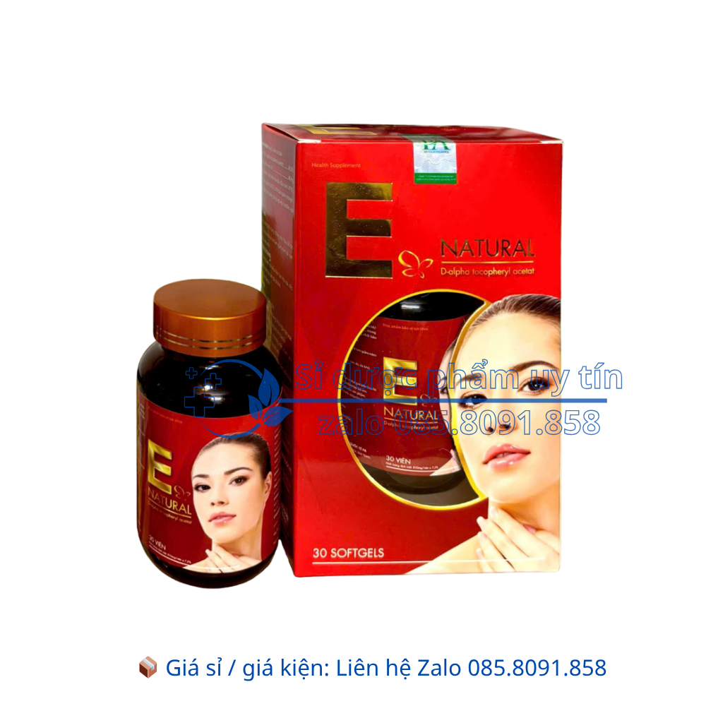 Viên uống đẹp da E Natural giúp da sáng mịn, giảm lão hóa da, nám da, sạm da hộp 30 viên