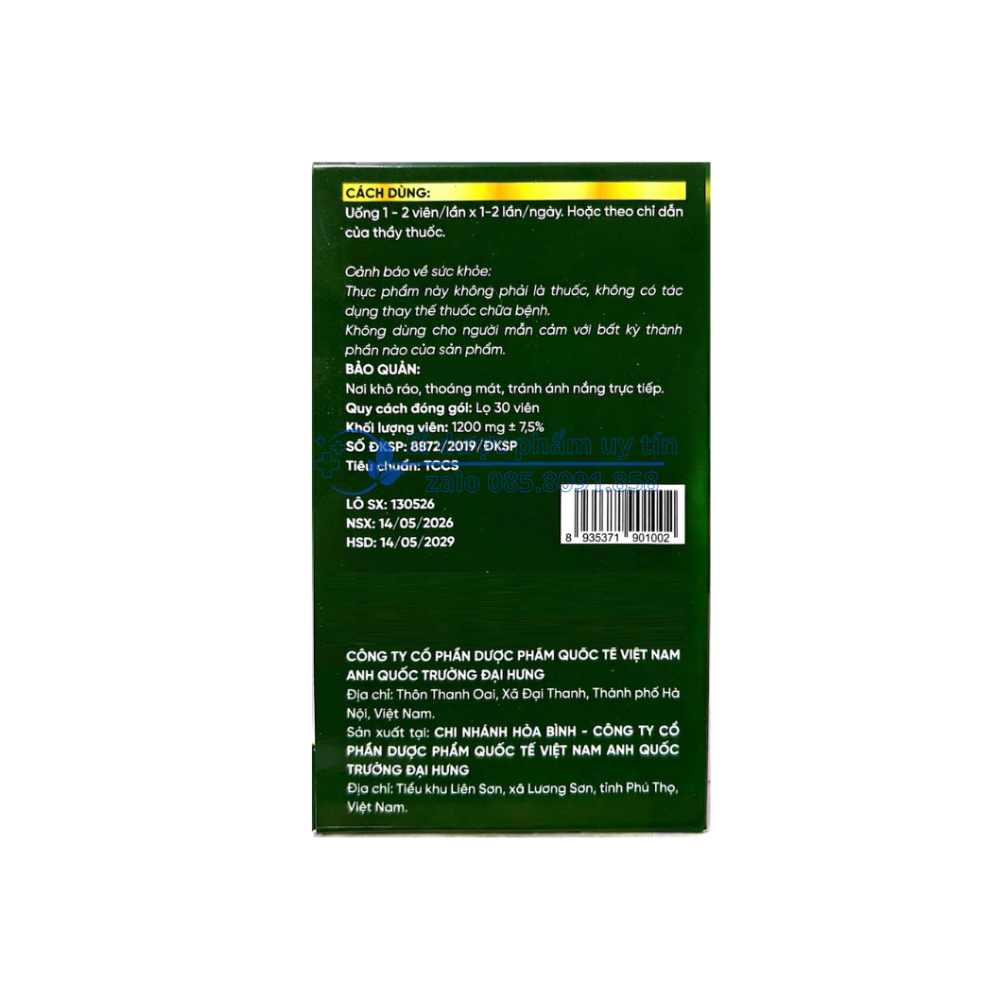 Viên uống Giải độc gan Hevonia Silymarin QCTW3 Promarin Liver Detox Gold giúp thanh nhiệt, giải độc gan, tăng cường chức năng gan hộp 30 viên