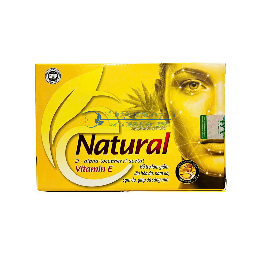 Viên uống đẹp da E Natural giúp giảm lão hóa da, hỗ trợ làm giảm nám da, sạm da, giúp da sáng mịn hộp 30 viên