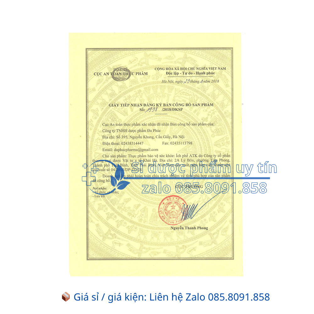 Siro Ích Phế ATK giúp bổ phế, hỗ trợ tiêu đờm, giảm họ làm ấm đường hô hấp hộp 100 ml