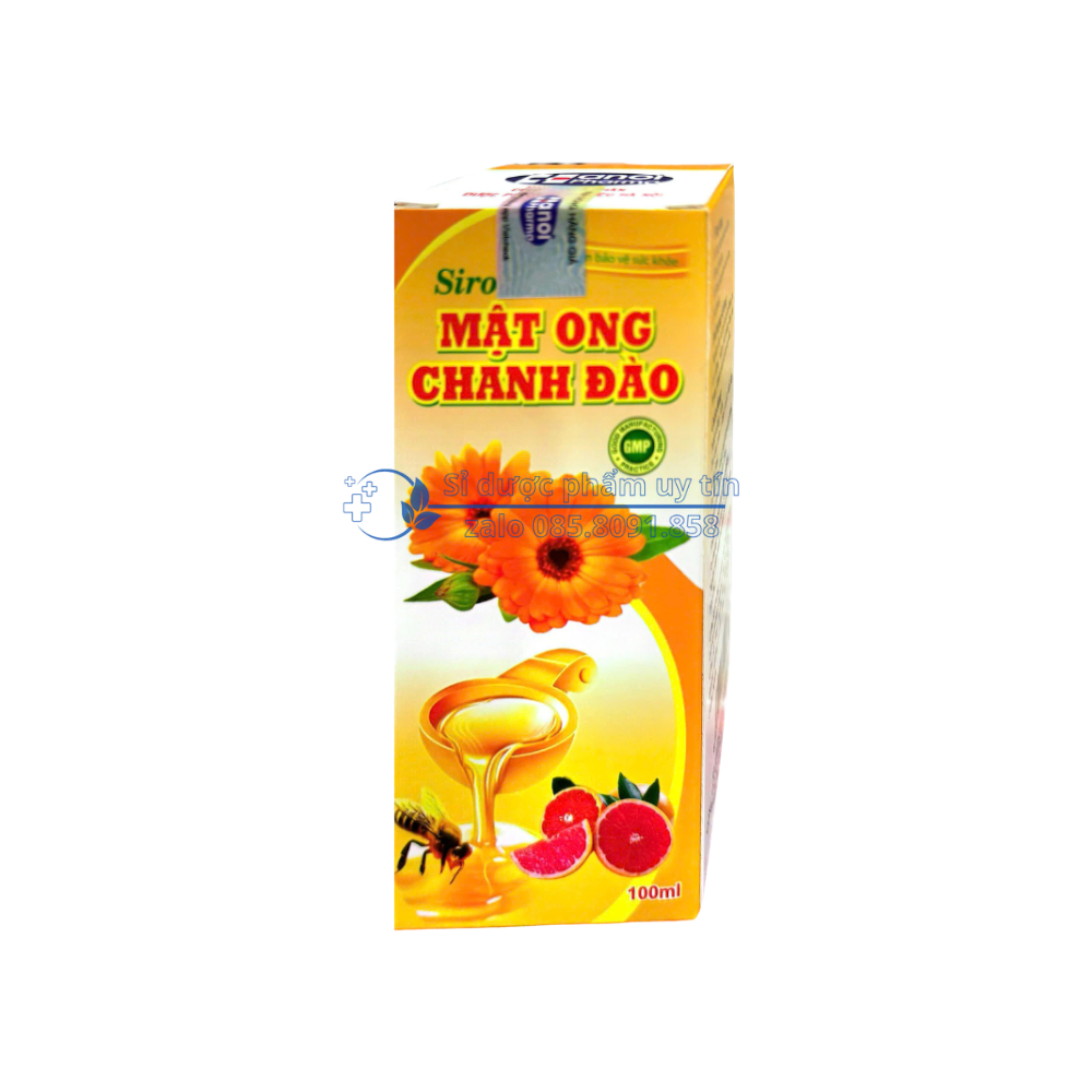 Siro Mật Ong Chanh Đào giúp nhuận phế, tiêu đờm, giảm ho hộp 100 ml