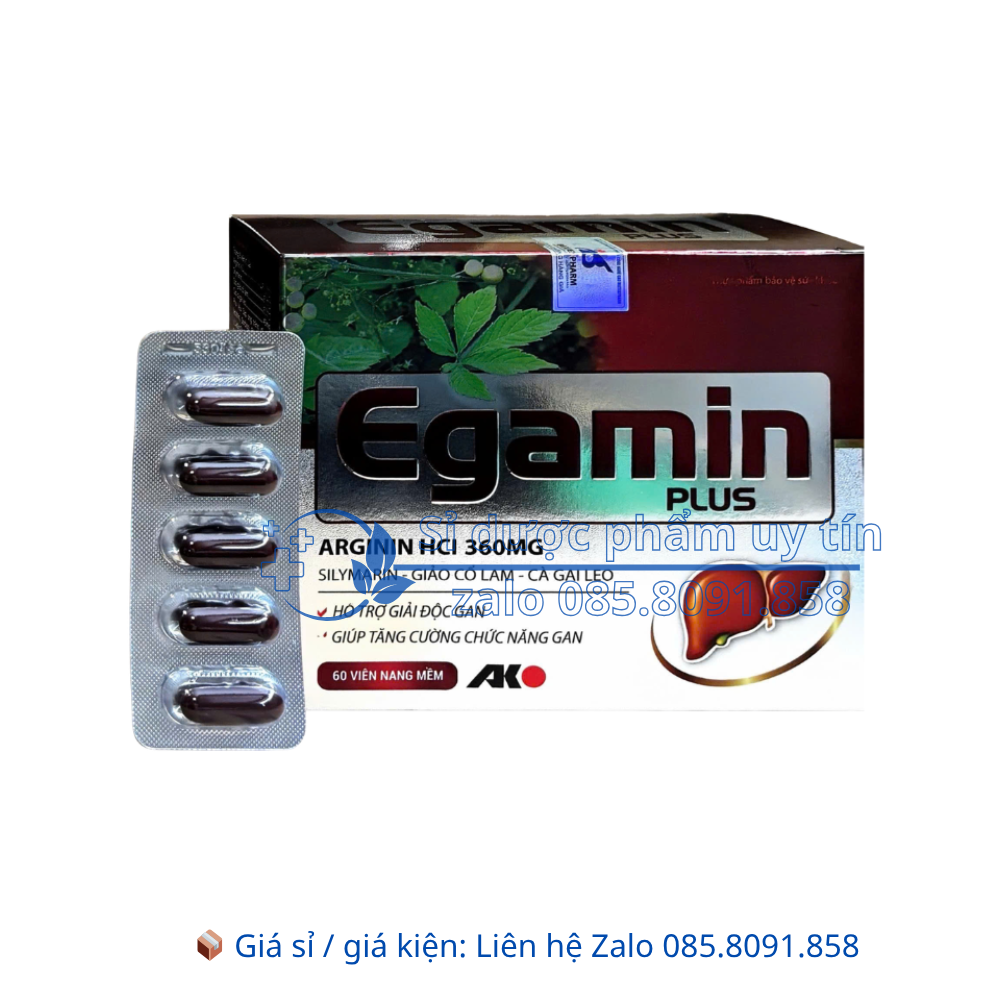 Viên uống bổ gan Egamin Plus giúp giải độc gan, giúp tăng cường chức năng gan hộp 60 viên