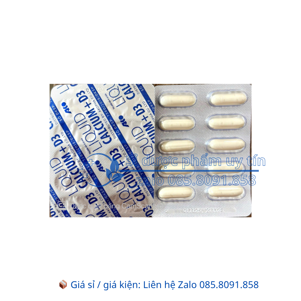 Viên uống Liquid Calcium+D3 giúp bổ sung calci, vitamin D3 giúp xương, răng chắc khỏe hộp 100 viên
