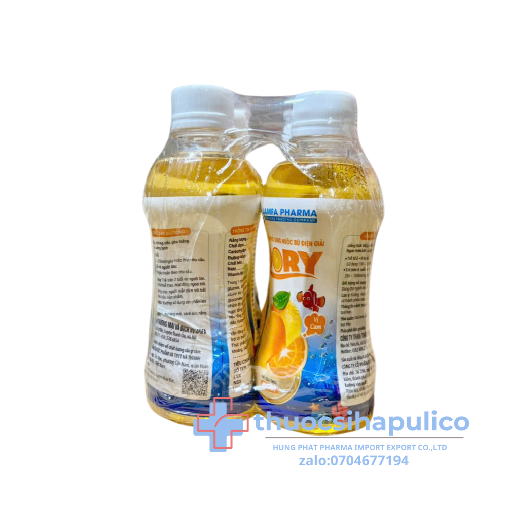 Bù nước điện giải Dory vị cam giúp bù nước điện giải lốc 6 chai