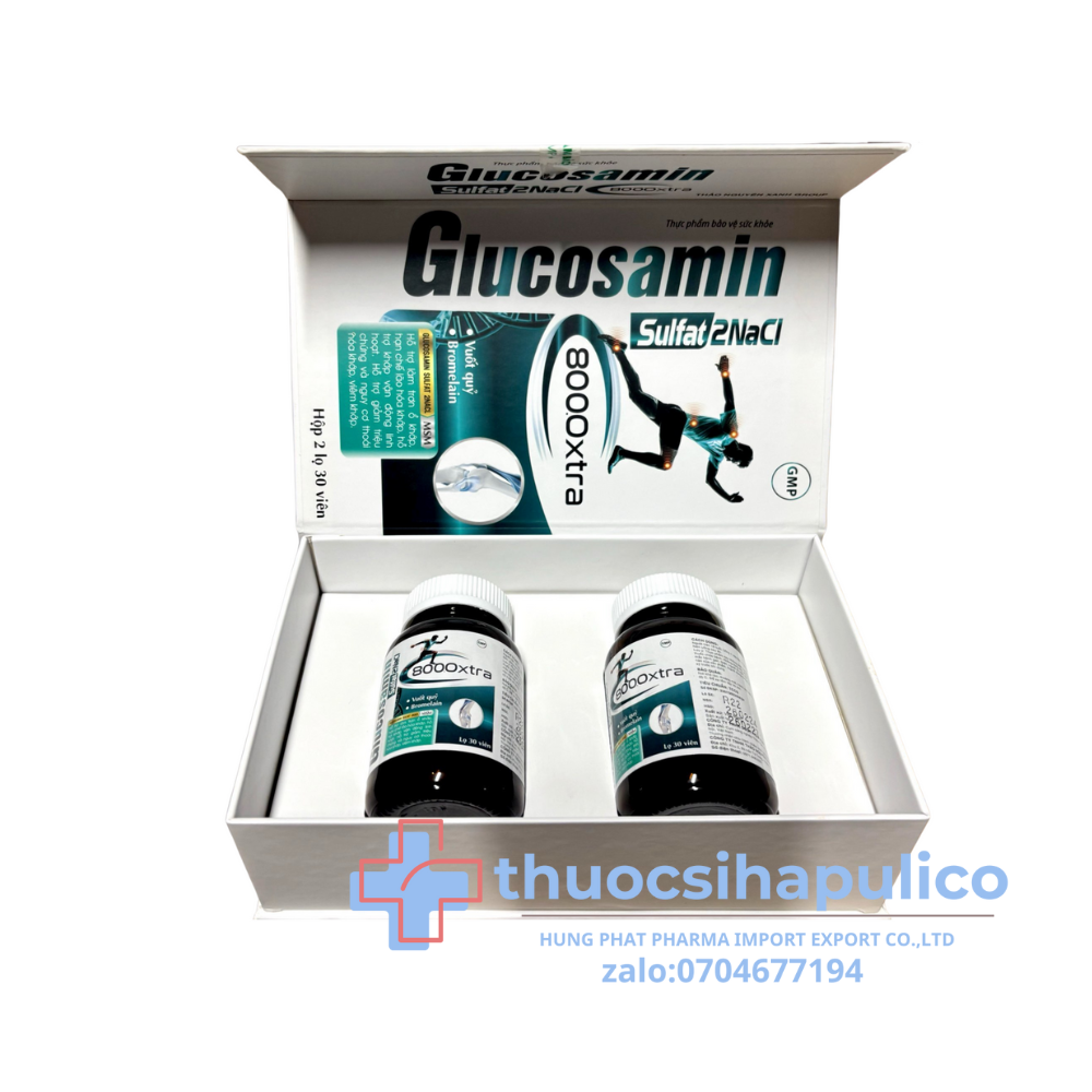 Viên uống xương khớp Glucosamin sulfat 2NaCl 800.Oxtra giảm triệu chứng và nguy cơ thoái hóa khớp, viêm khớp hộp 60 viên