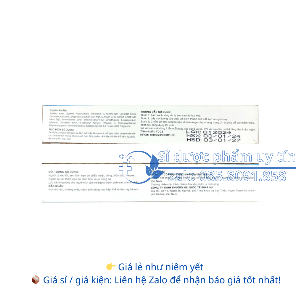 Kem Ngừa sẹo Dermatic Gel Extra giúp dưỡng ẩm da, làm mềm da, làm mờ các vết sẹo hộp 15g