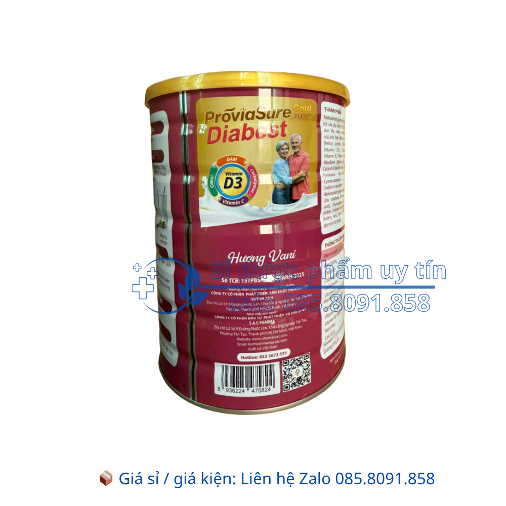 Sữa tiểu đường Proviasure Gold Plus+ + Diabest hộp 800g
