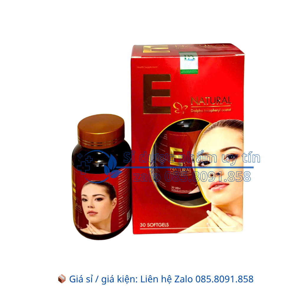Viên uống đẹp da E Natural giúp da sáng mịn, giảm lão hóa da, nám da, sạm da hộp 30 viên