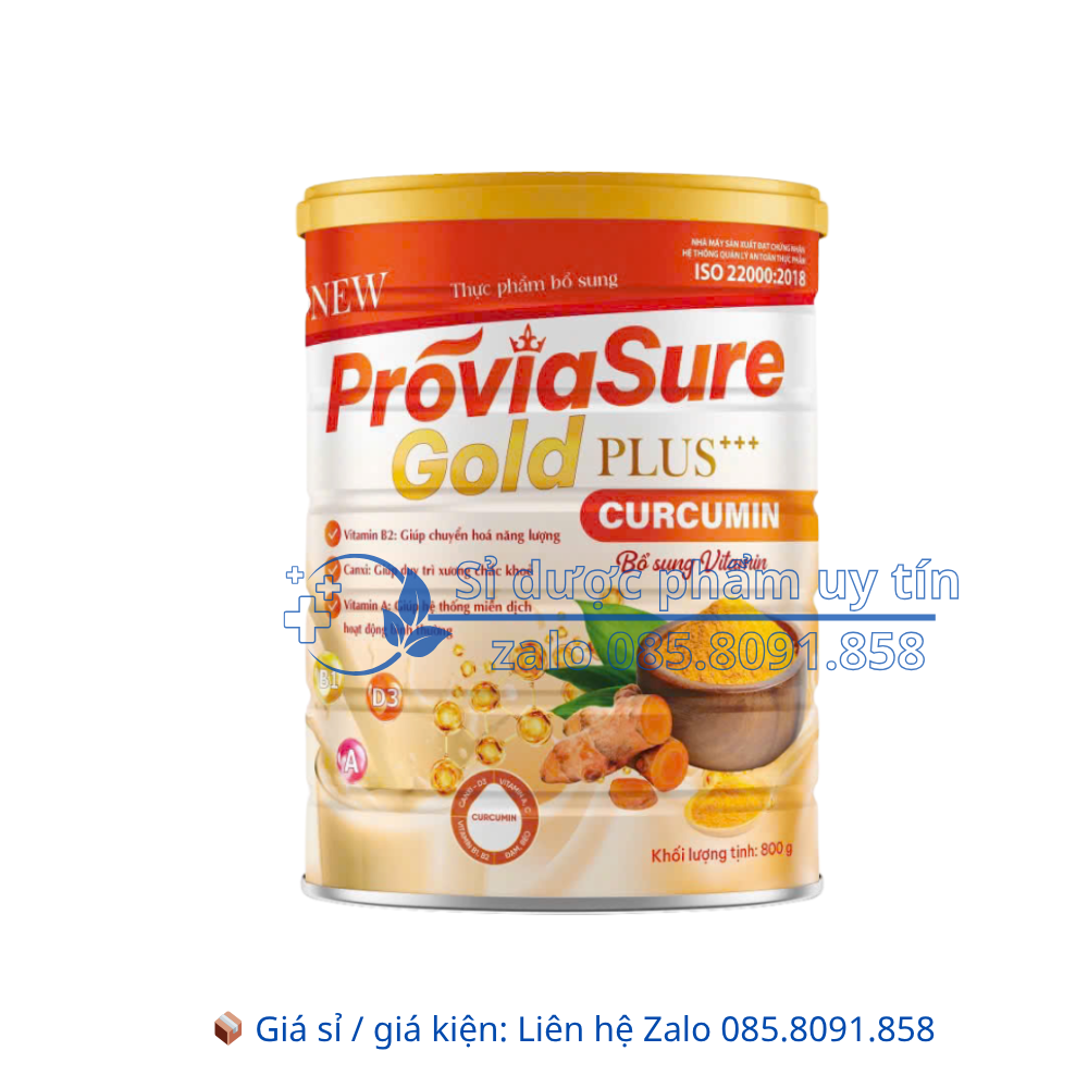 Sữa nghệ Proviasure Gold Plus+ + + Curcumin hộp 800g