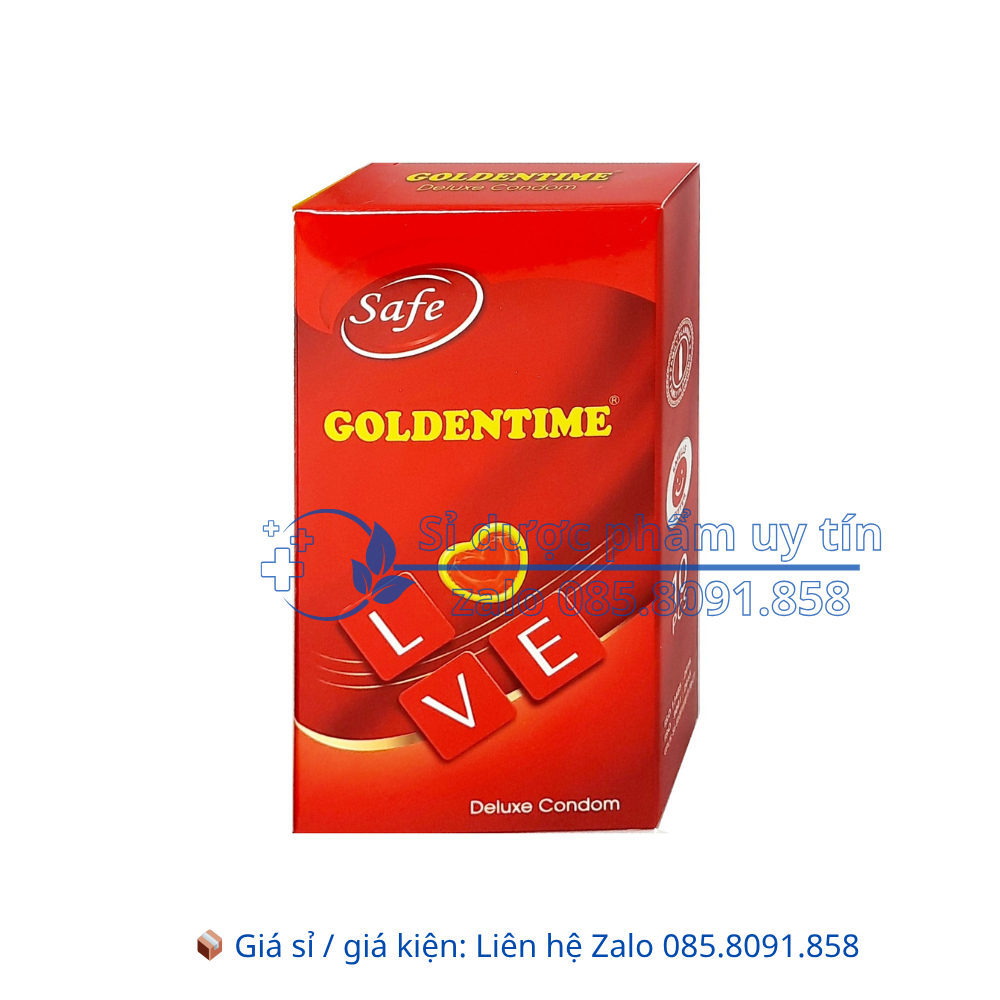 Bao cao su trơn Goldentime hộp 10 cái
