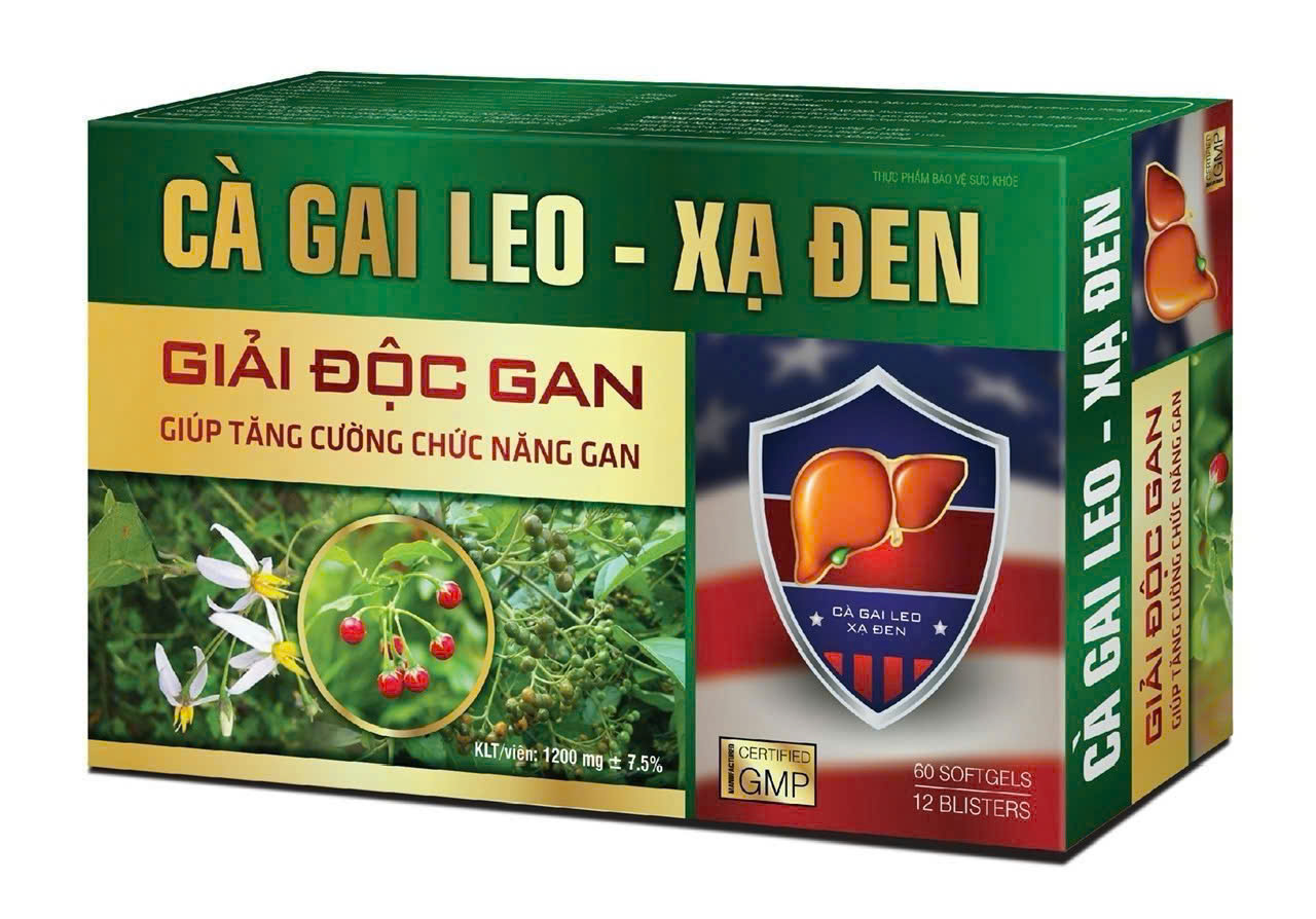 (Mua Sỉ Liên Hệ Zalo) Viên uống Cà Gai Leo – Xạ Đen Giải Độc Gan giúp thanh nhiệt, giải độc gan và bảo vệ gan hộp 60 viên