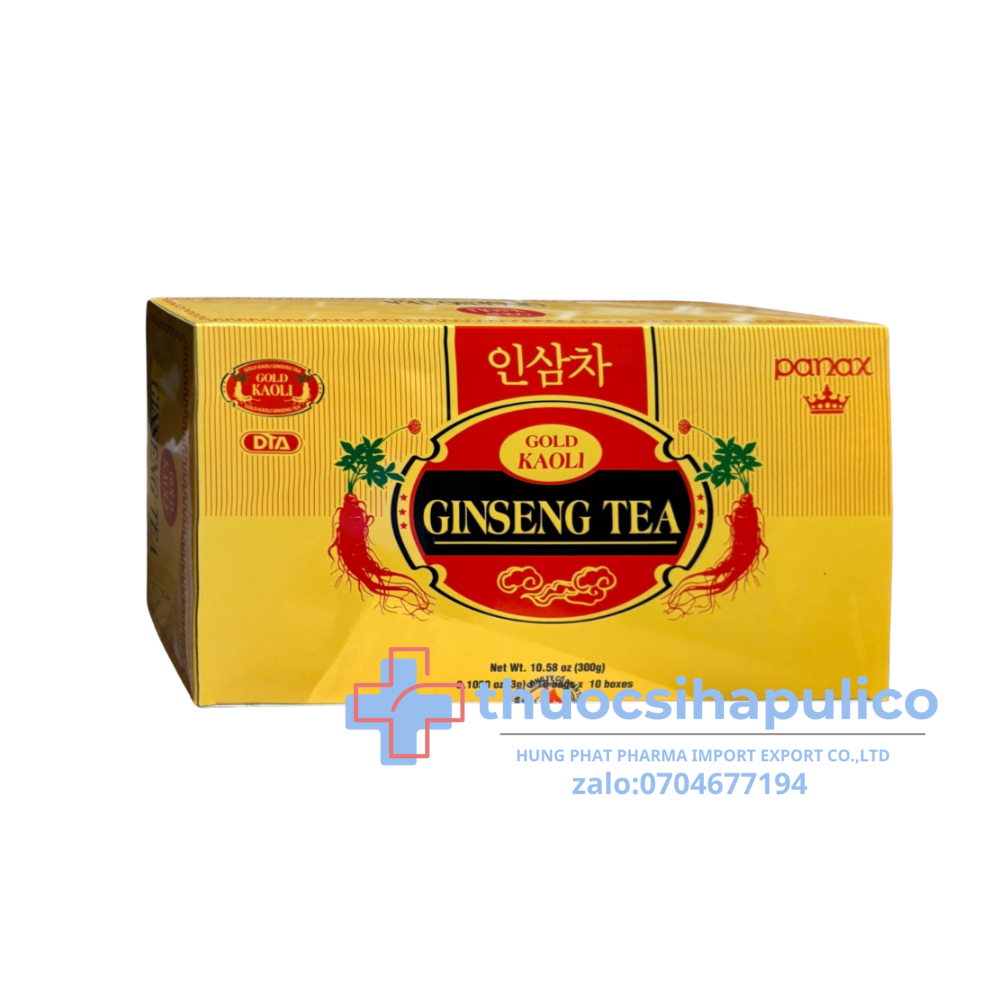 Trà nhân sâm Gold Kaoli Ginseng Tea Hộp 100 gói giúp tăng cường sức khỏe