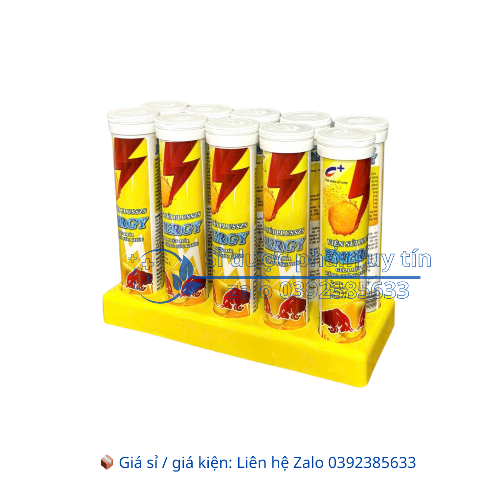 Viên Sủi Plusszs Energy giúp bổ sung vitamin giảm mệt mỏi lốc 10 tuýp x 20 viên