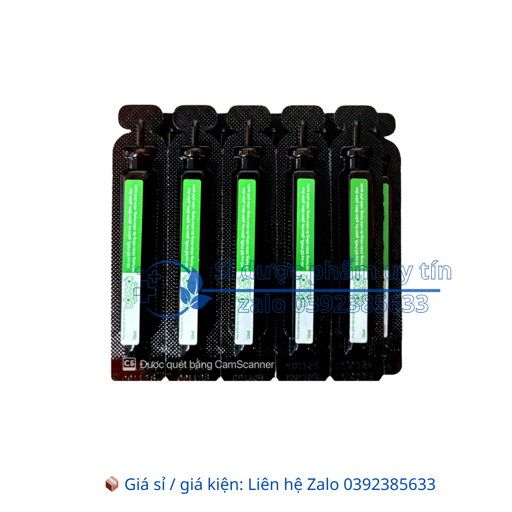 Siro Bổ Phổi Xuyên Tâm Liên Thymomodulin giúp bổ phổi, giảm ho, giảm đờm, giảm đau rát họng, khản tiếng hộp 20 ống