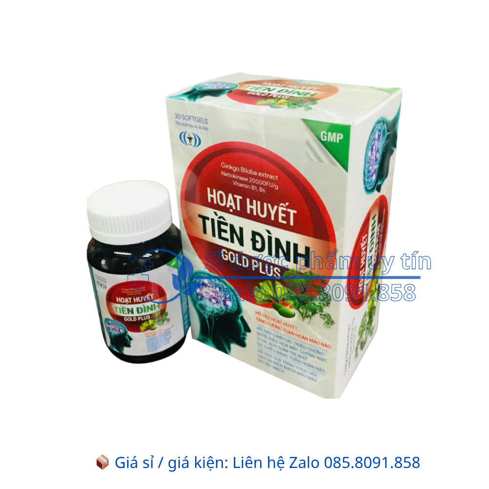 Hoạt Huyết Tiền Đình Gold Plus giúp hoạt huyết, tăng cường tuần hoàn máu não hộp 30 viên
