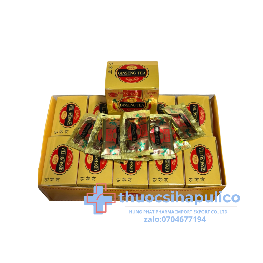 Trà nhân sâm Gold Kaoli Ginseng Tea Hộp 100 gói giúp tăng cường sức khỏe