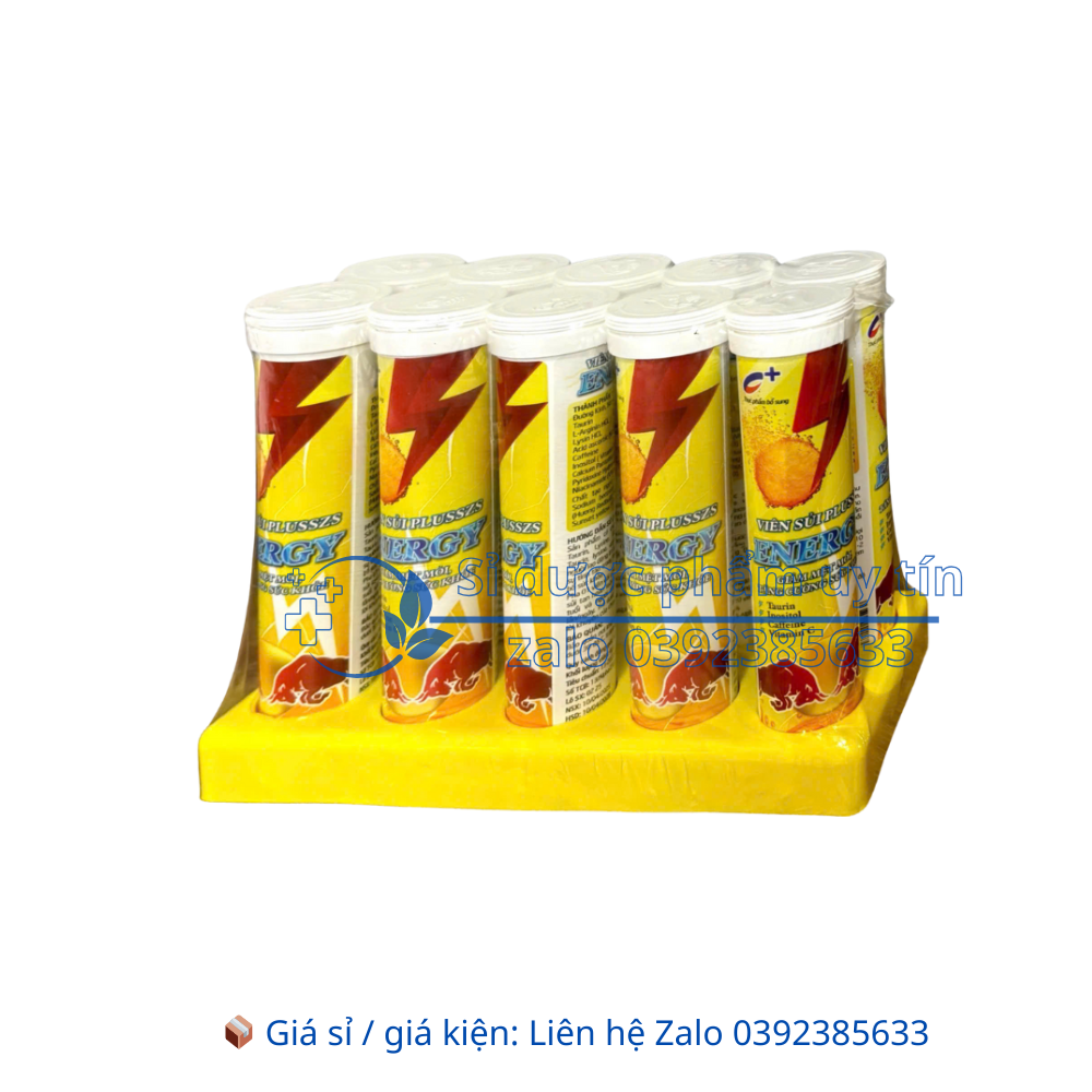 Viên Sủi Plusszs Energy giúp bổ sung vitamin giảm mệt mỏi lốc 10 tuýp x 20 viên