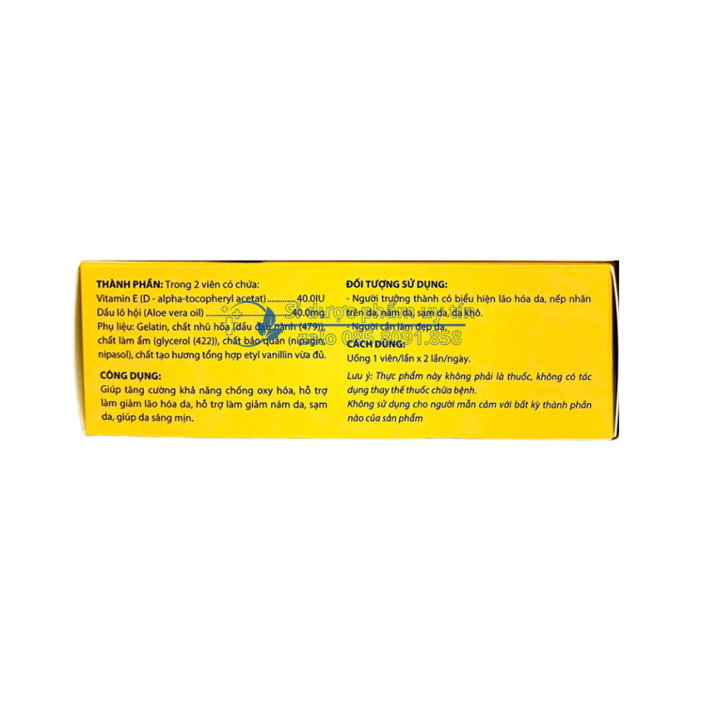 Viên uống đẹp da E Natural giúp giảm lão hóa da, hỗ trợ làm giảm nám da, sạm da, giúp da sáng mịn hộp 30 viên