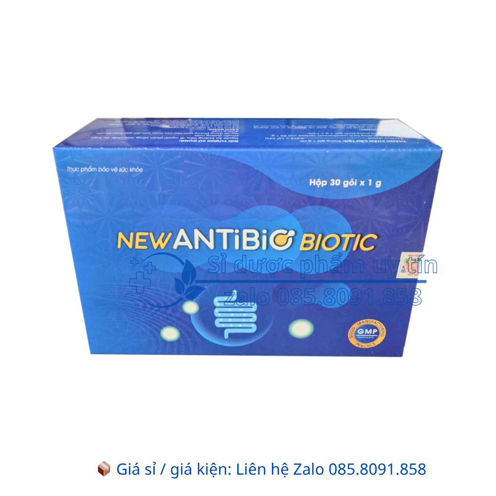 Men vi sinh New Antibio Biotic giúp bổ sung lợi khuẩn, giúp cải thiện hệ vi sinh đường ruột hộp 30 gói