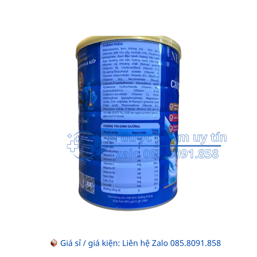 Sữa Proviasure Gold Plus+++ Canxi Bột Sụn Vi Cá Mập giúp chắc khoẻ xương, ngừa loãng xương hộp 800g