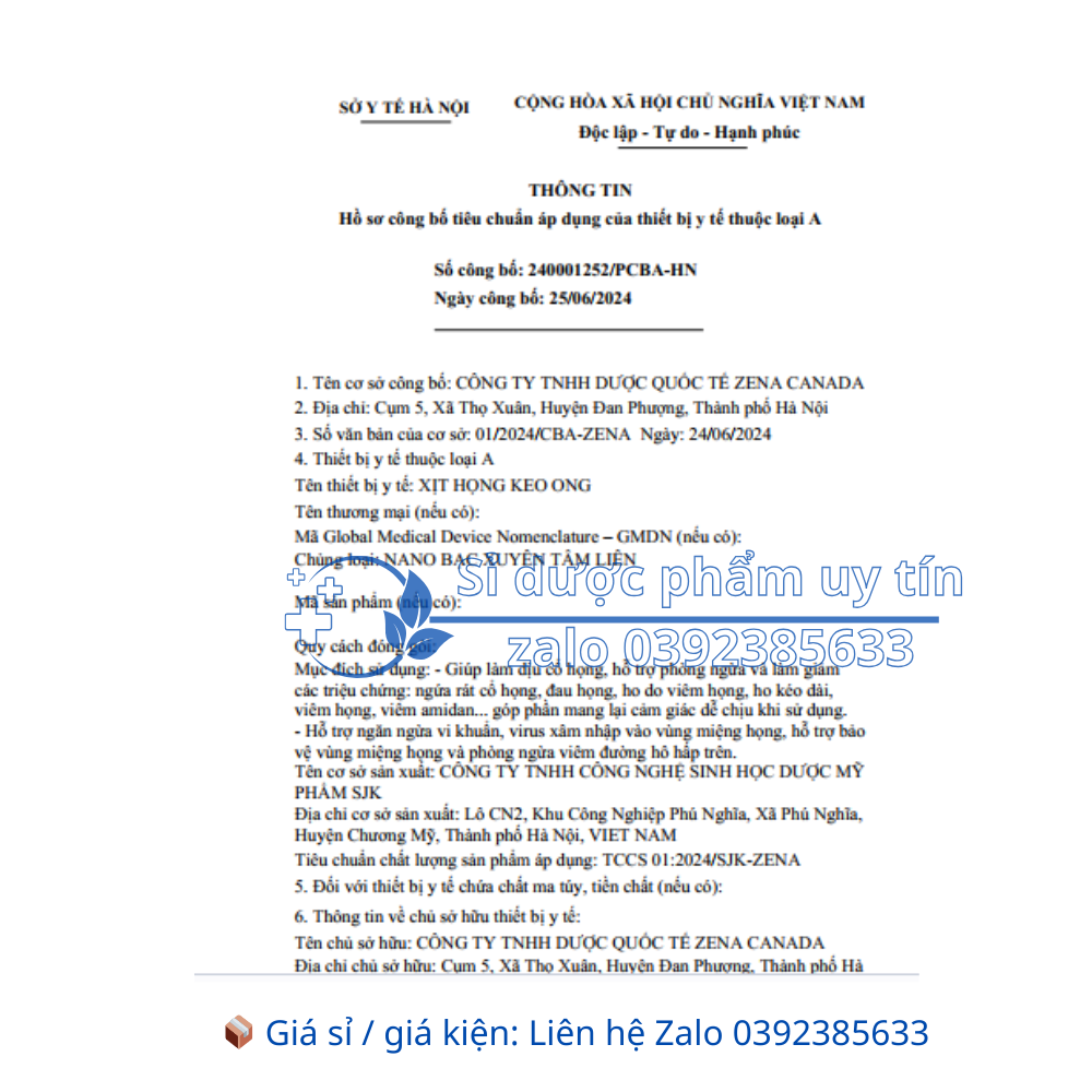 Xịt Họng Keo Ong giúp làm dịu cổ họng giảm ngứa rát cổ họng, đau họng hộp 20 ml