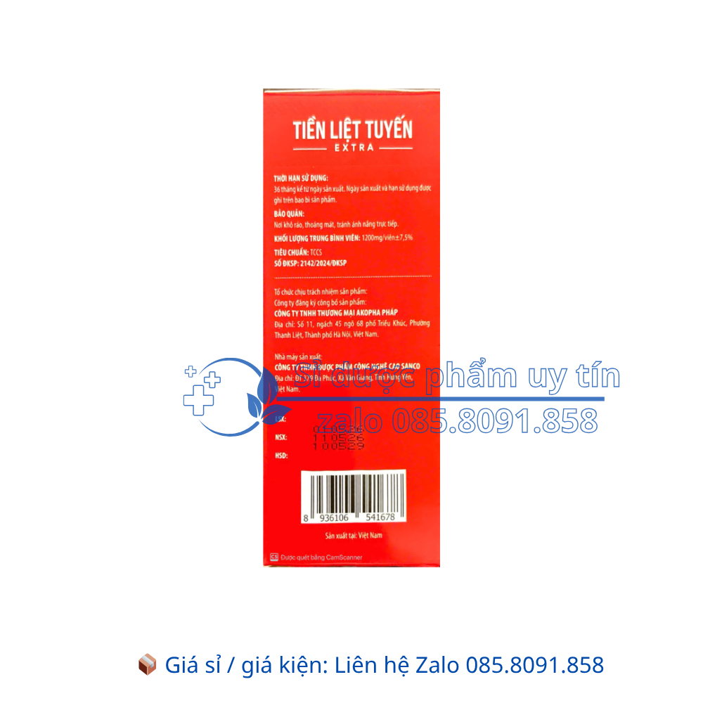 Viên uống Tiền Liệt Tuyến Extra giúp hỗ trợ hạn chế sự phát triển của u xơ, phì đại lành tính tuyến tiền liệt ở nam giới hộp 30 viên