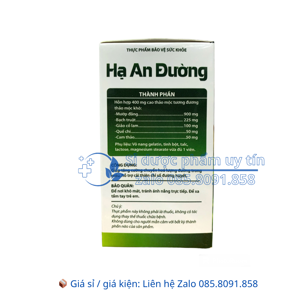 Viên uống Hạ An Đường giúp tăng cường chuyển hóa lượng đường trong máu, hỗ trợ cải thiện chỉ số đường huyết hộp 30 viên