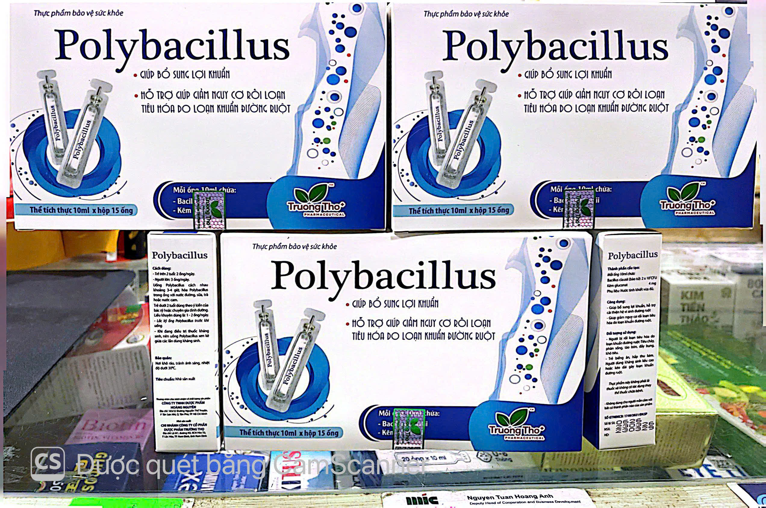 Men Polybacillus giúp bổ sung lợi khuẩn, giảm rối loạn tiêu hoá hộp 20 ống