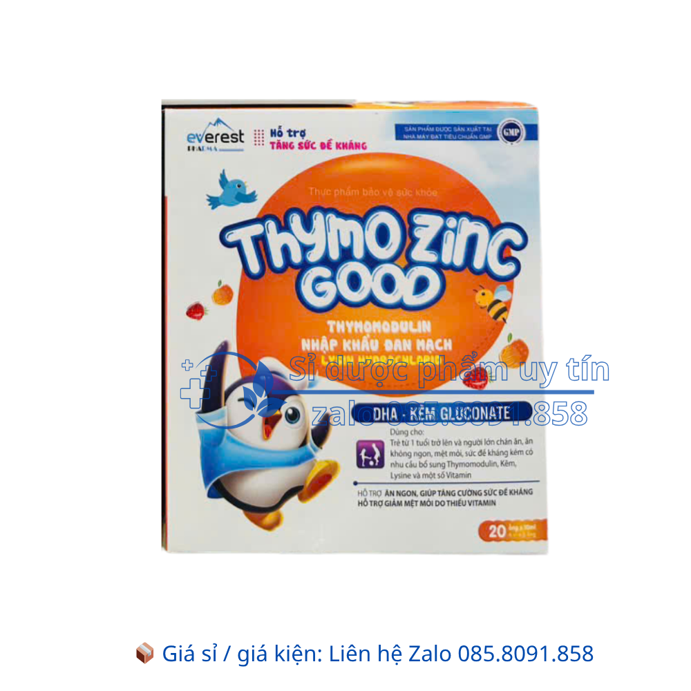 Siro Thymo ZinC Good giúp ăn ngon, giúp tăng cường sức đề kháng hộp 20 ống