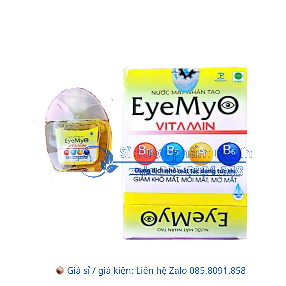 Nước Mắt Nhân Tạo Eye Myo Vitamin giúp giảm khô mắt, đỏ mắt, mỏi mắt, mỏi điều tiết hộp 13ml