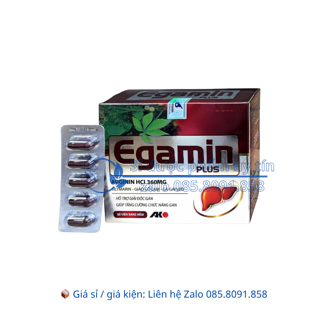 Viên uống bổ gan Egamin Plus giúp giải độc gan, giúp tăng cường chức năng gan hộp 60 viên