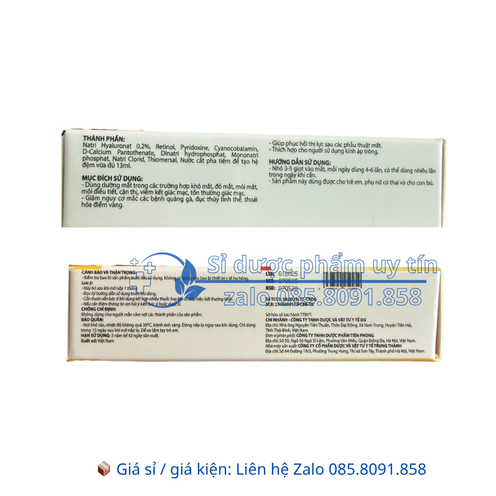 Nước Mắt Nhân Tạo Eye Myo Vitamin giúp giảm khô mắt, đỏ mắt, mỏi mắt, mỏi điều tiết hộp 13ml