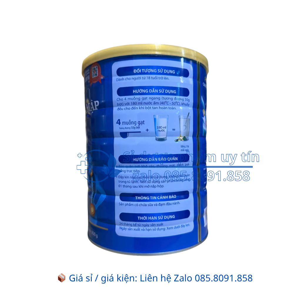 Sữa Proviasure Gold Plus+++ Canxi Bột Sụn Vi Cá Mập giúp chắc khoẻ xương, ngừa loãng xương hộp 800g