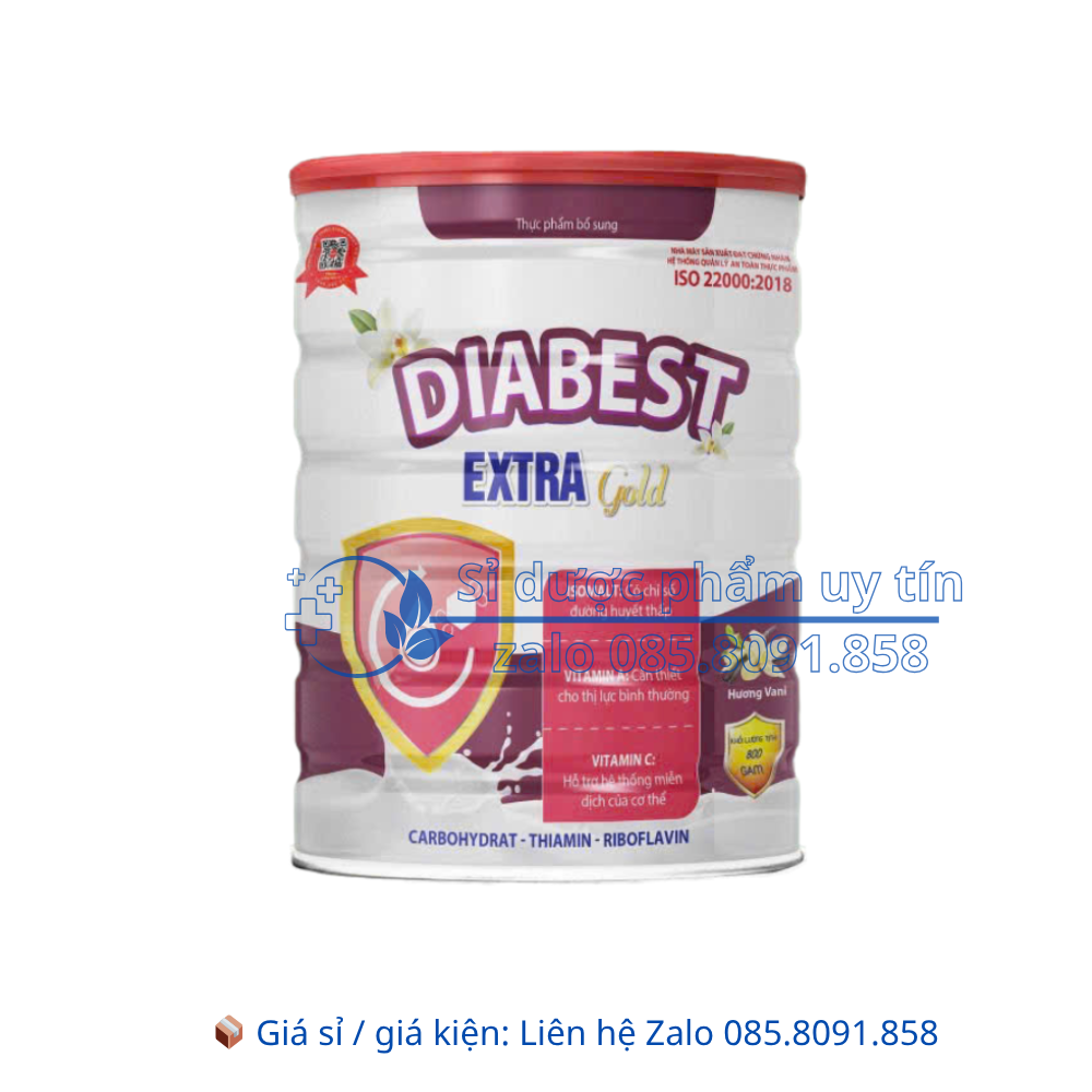 Sữa Diabest Extra Gold giúp bổ sung dinh dưỡng, tăng sức khoẻ hộp 800g