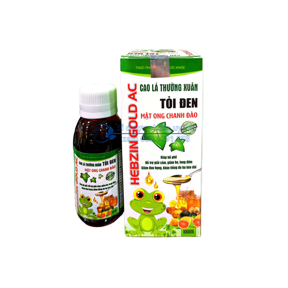 Siro Hebzin Gold AC giúp bổ phế, hỗ trợ giảm ho, long đờm, hỗ trợ giải cảm do lạnh