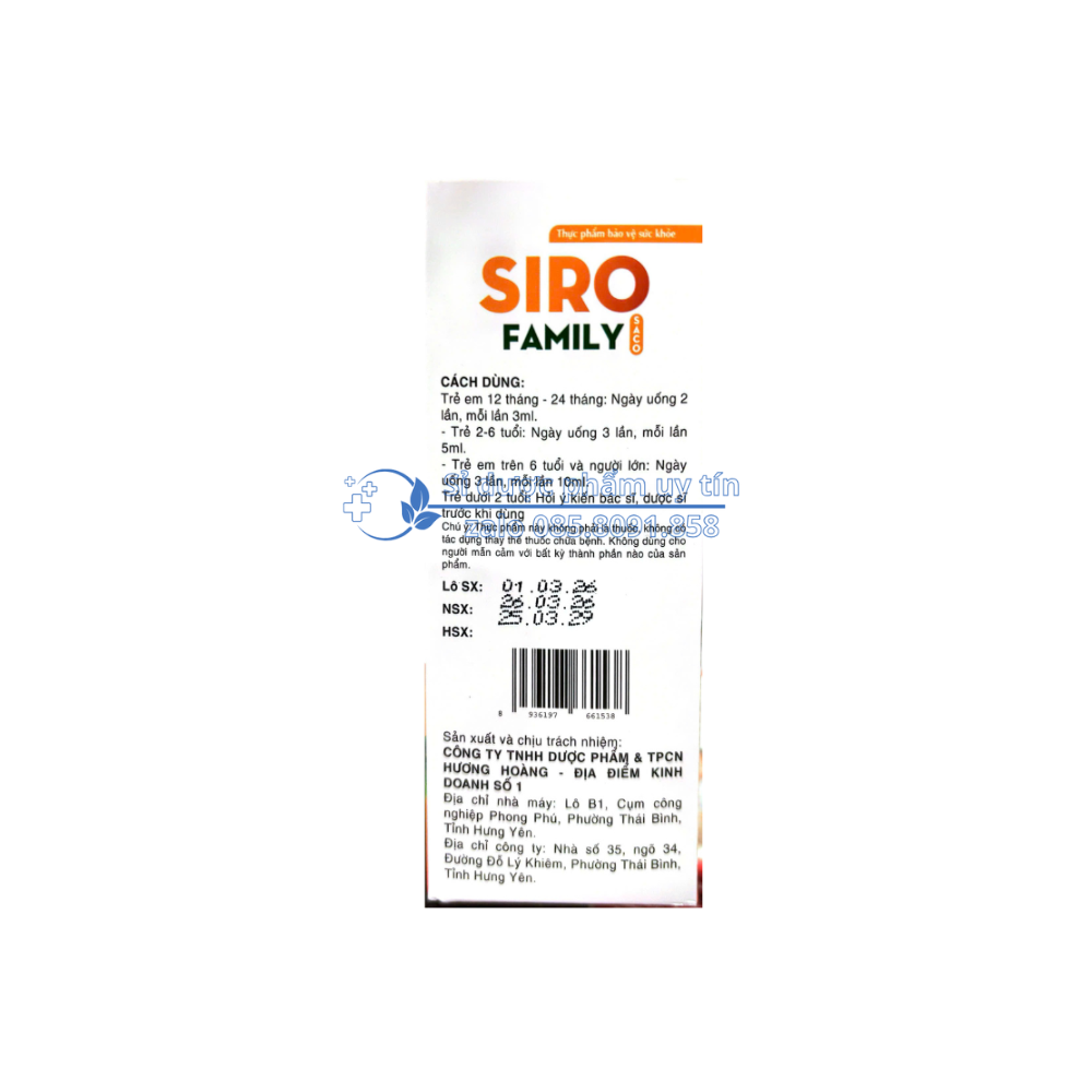 Siro Family Saco giúp bổ phế, hỗ trợ làm giảm ho gió, ho khan, ho có đờm, đau rát họng, khản tiếng do viêm họng, viêm phế quản hộp 100 ml