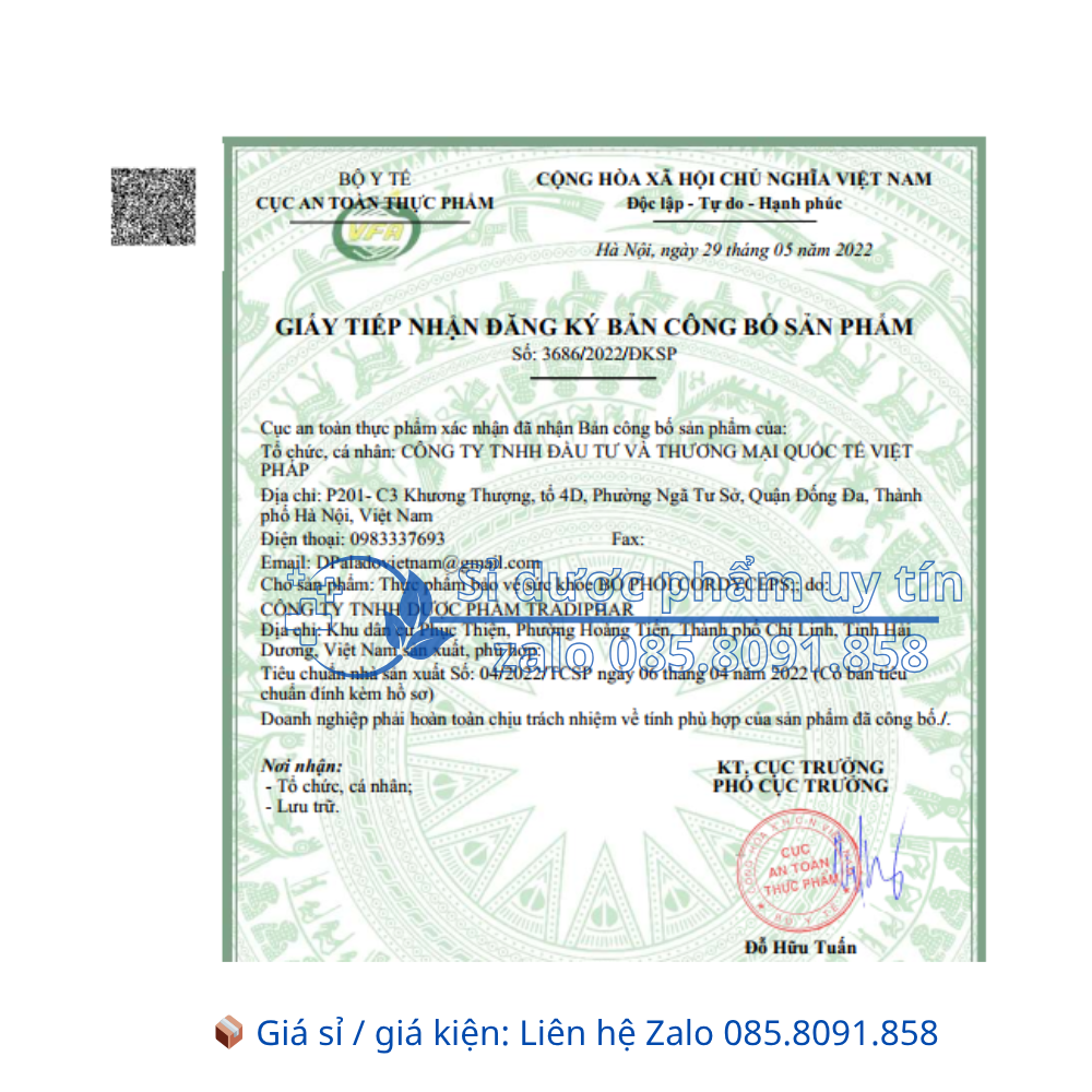 Viên uống Bổ Phổi Cordyceps giúp bổ phổi, hỗ trợ giảm ho, giảm đờm, giảm đau rát họng, khản tiếng hộp 30 viên