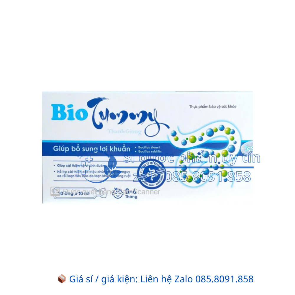 Men Bio Thanh Giong giúp bổ sung lợi khuẩn, giảm rối loạn tiêu hóa hộp 20 ống