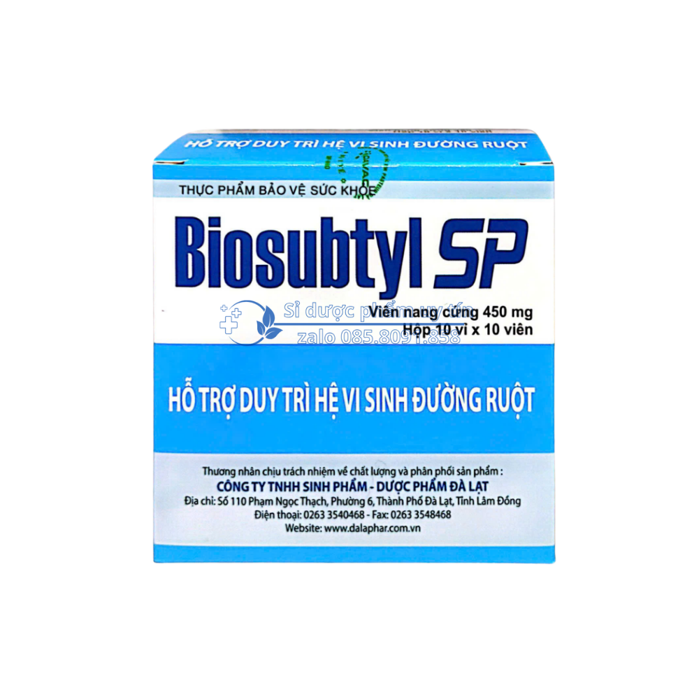Viên uống men biosubtyl sp giúp bổ sung lợi khuẩn, tăng cường tiêu hóa, hỗ trợ giảm rối loạn tiêu hóa hộp 100 viên
