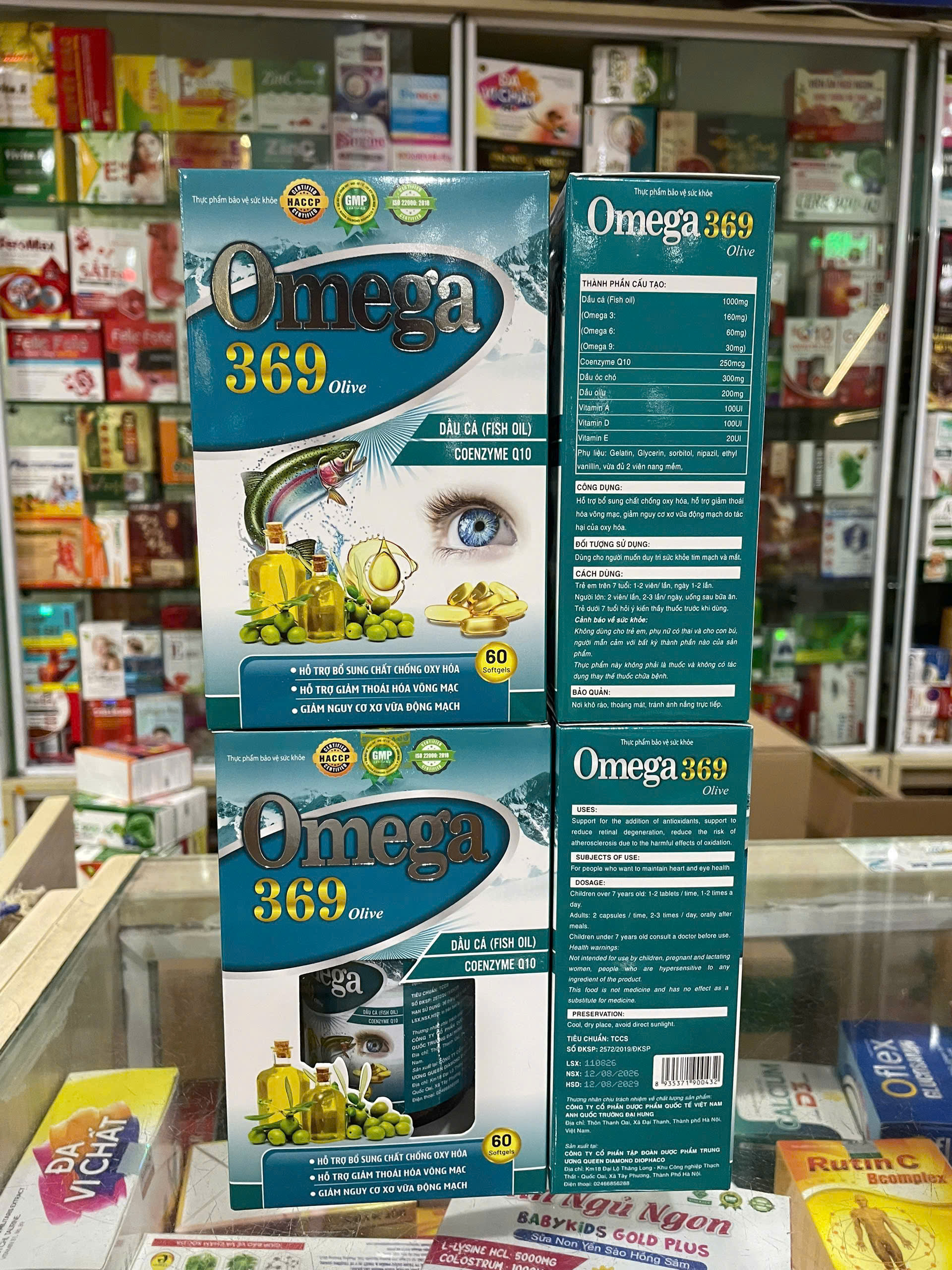 Viên uống Omega 369 Olive giúp tăng cường thị lực, tốt cho tim mạch hộp 60 viên