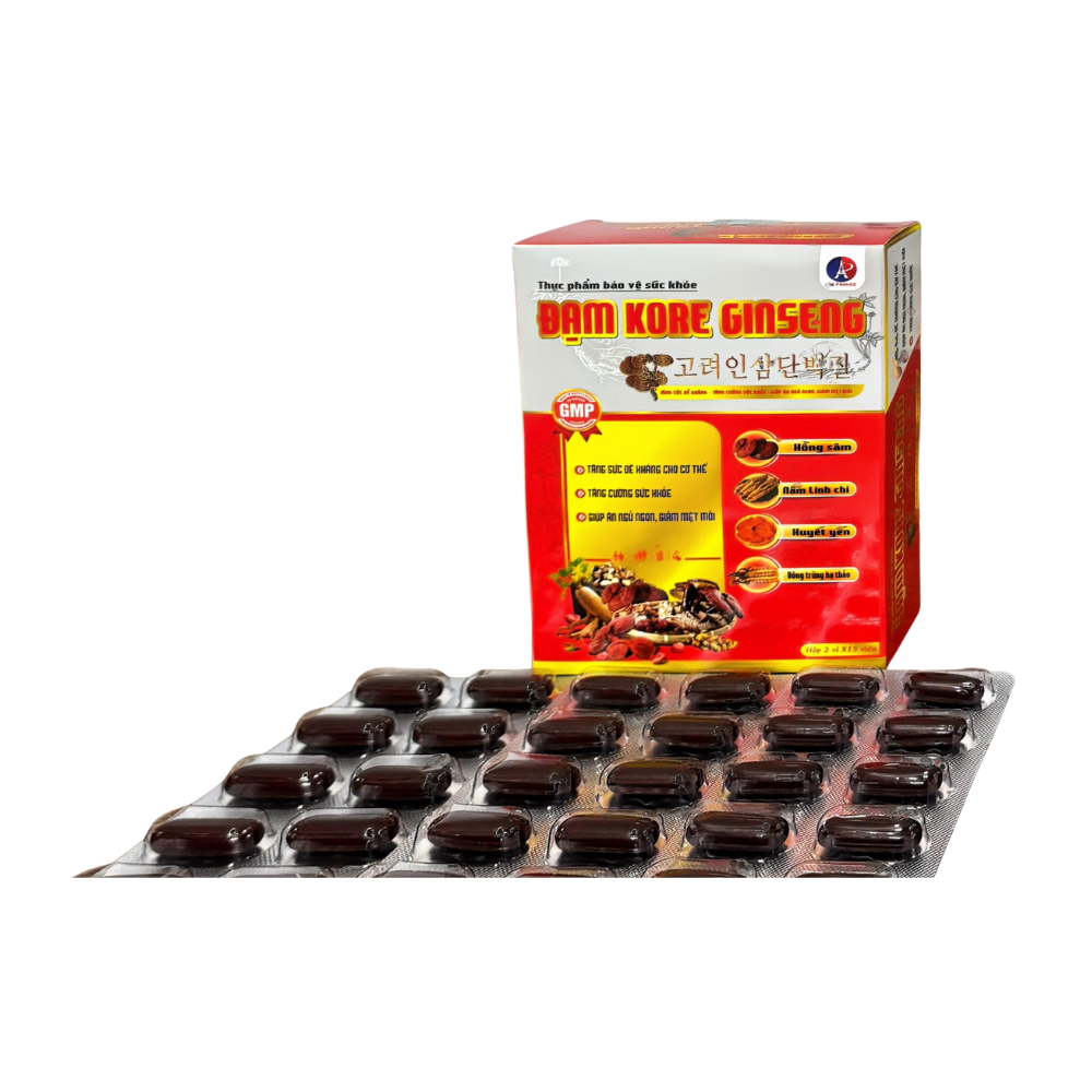 Đạm Kore Ginseng giúp ăn ngủ ngon, giảm mệt mỏi, tăng sức đề kháng hộp 60 viên