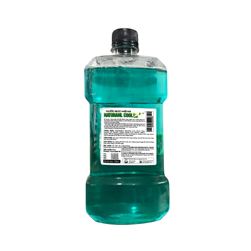 Nước Súc Miệng Naturanl Cool giúp hàm răng chắc khỏe lọ 500 ml